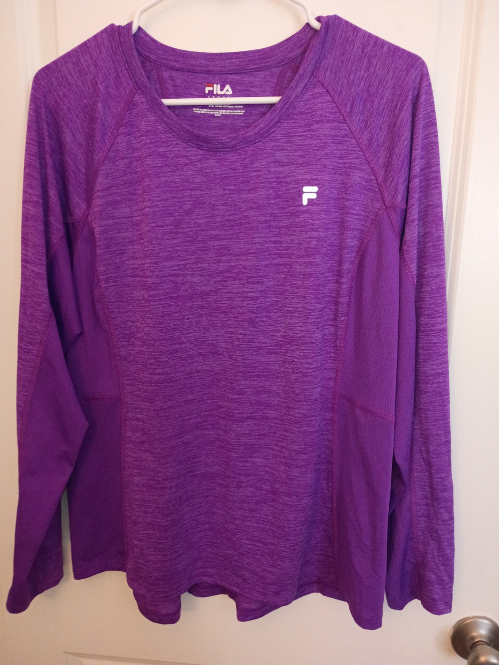 Fila Purple Long-Sleeve Performance Top
